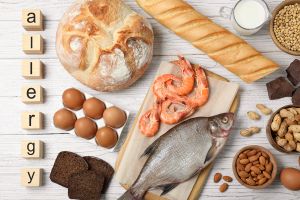 major food allergens (fish, eggs, bread, nuts, milk, grains, etc)