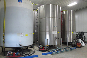 Bulk pesticide storage tanks