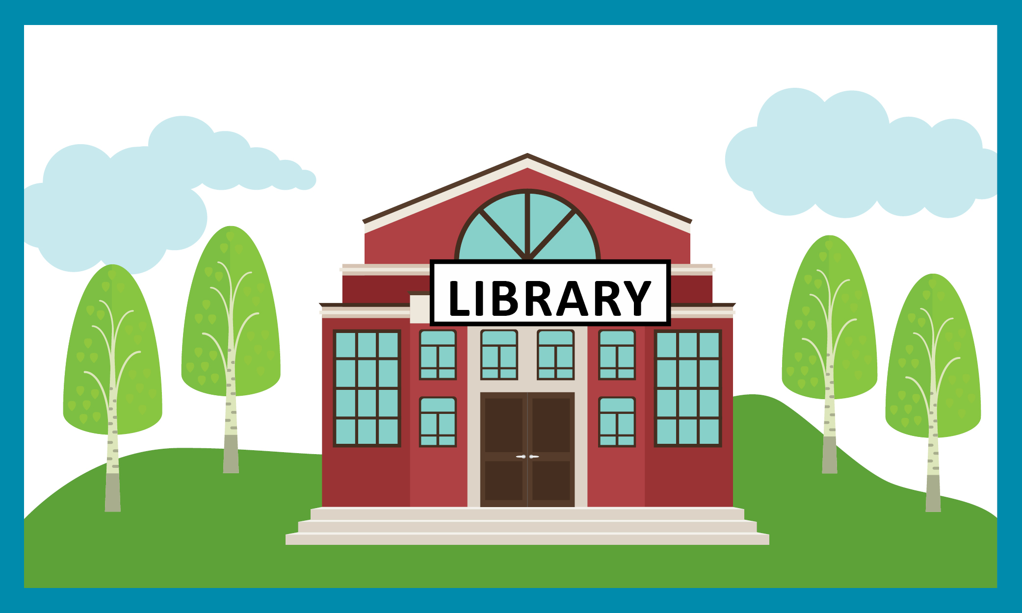 Graphic of a library