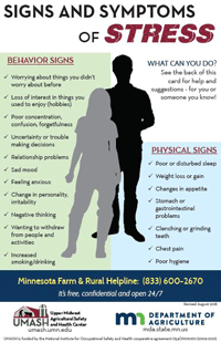 Signs and symptoms of stress handout