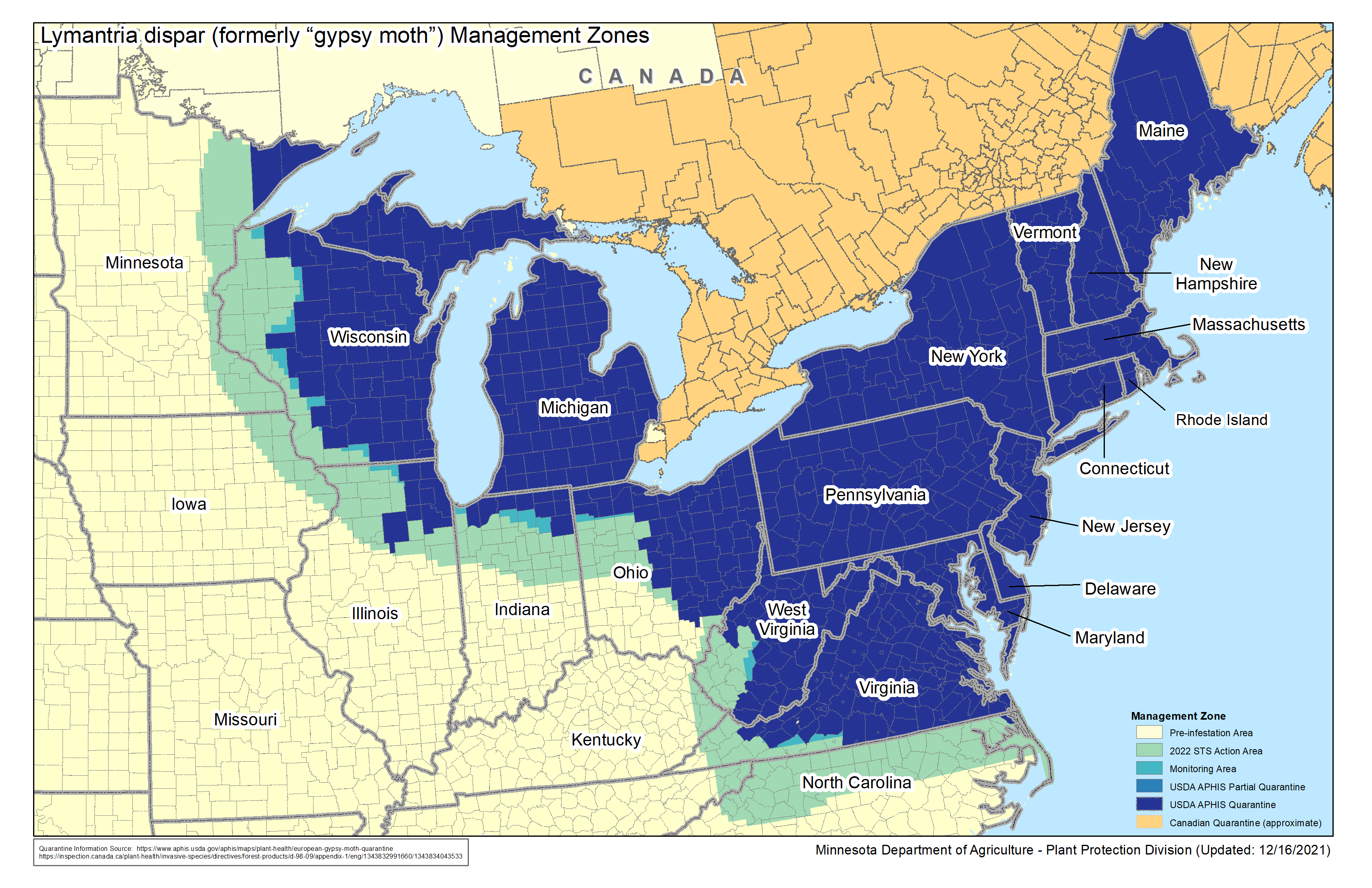 Spongy Moth Management Zones