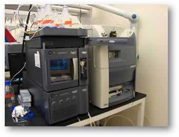 Lab equipment for liquid chromatography with tandem mass spectrometry (LC-MS/MS) analytical methods
