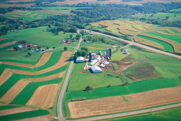 aerial agricultural land