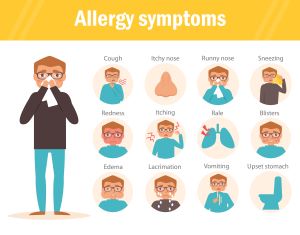 Allergy symptoms vector