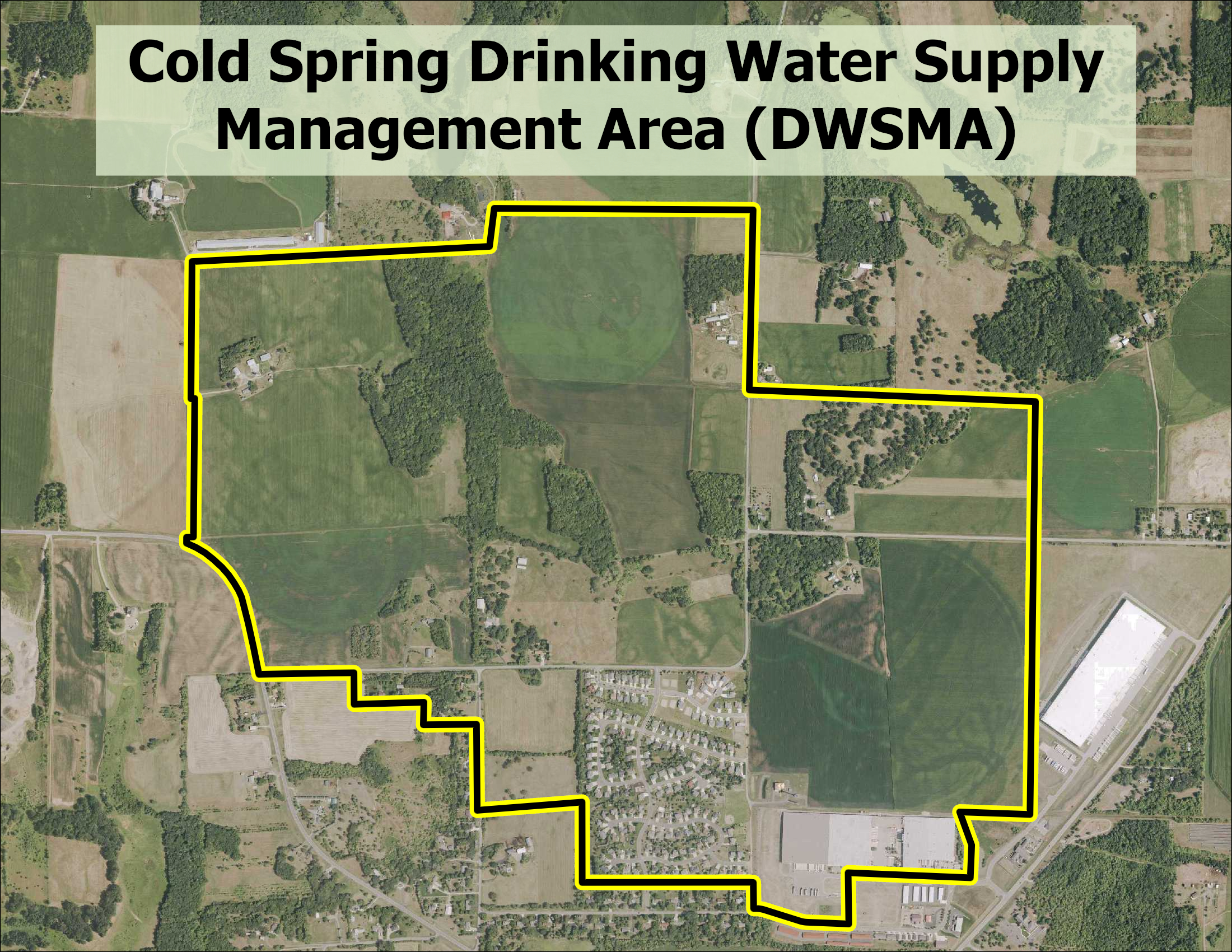 Aerial map of the Cold Spring DWSMA