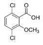 Chemical structure of dicamba