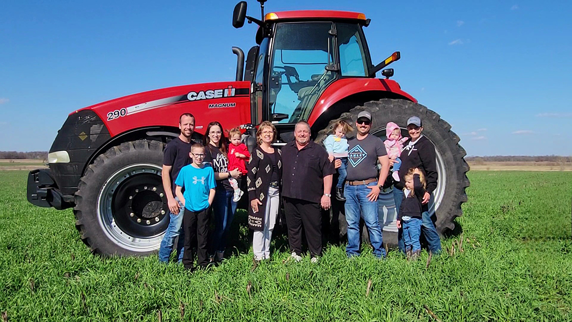 The Udermann Family of Sartell. (L-R) Jake, Haidyn, Sam, Ava, Mary Lou, John, Zoey, Alex, Aubrey, Krissy, and Kallie Udermann.