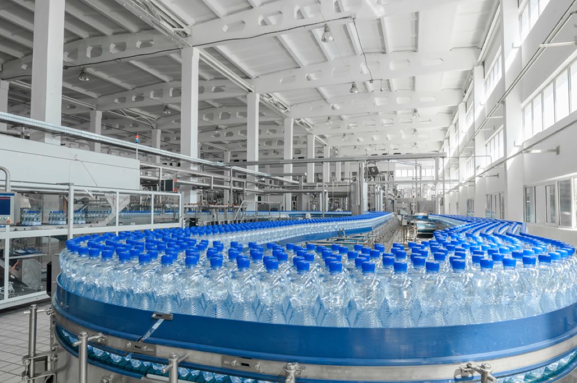 water bottling conveyor belt