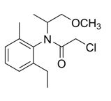 Chemical structure diagram of metolachlor