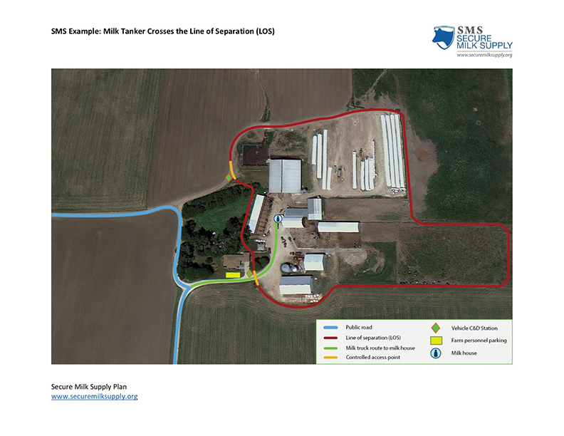 Description of photo showing milk tanker crossing the line of separation is included in document. Contact 651-201-6599 for more information.