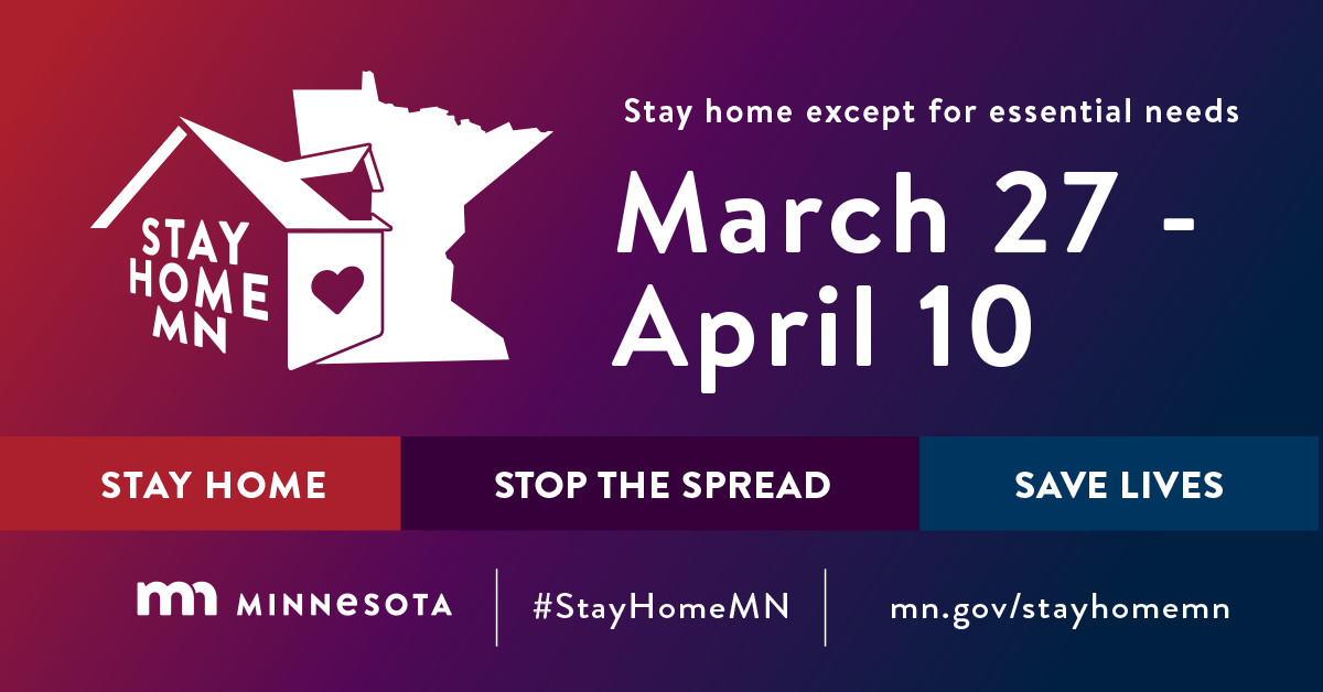 Stay home for two weeks from March 27-April 10 to slow the spread of COVID-19