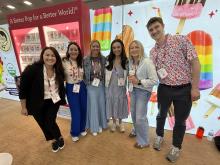 MDA staff visiting exhibitors in their booth